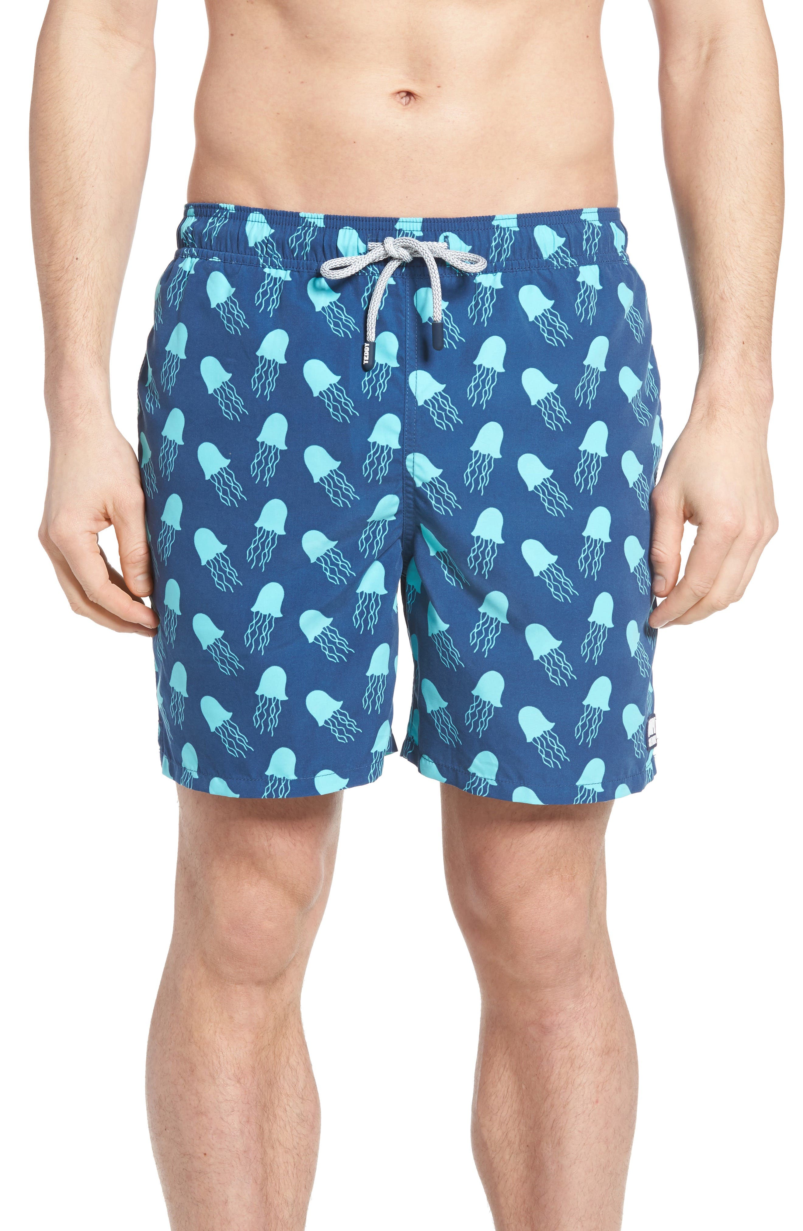 Tom & Teddy Jellyfish Print Swim Trunks