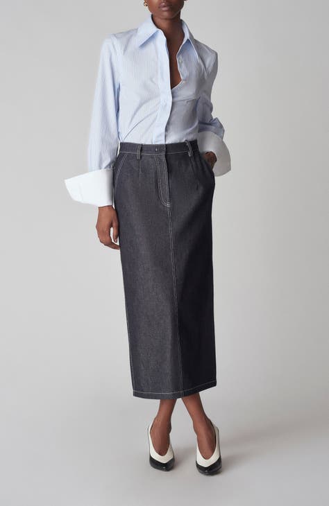 Nordstrom denim pencil skirt hotsell