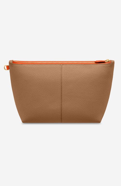 Maison De Sabre Maison De Sabré Medium Leather Flaire Pouch In Manhattan Sandstone