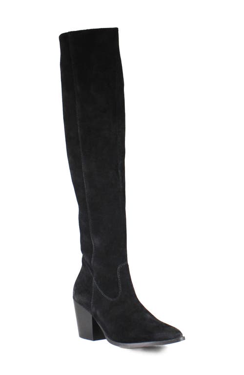 Cinna Knee High Pointed Toe Boot in Black