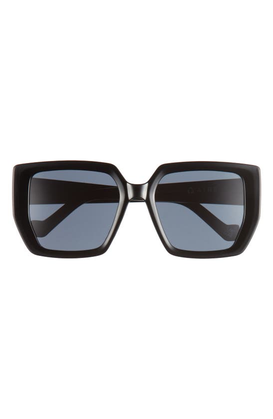 Aire Centaurus 55mm Square Sunglasses In Black / Smoke Mono