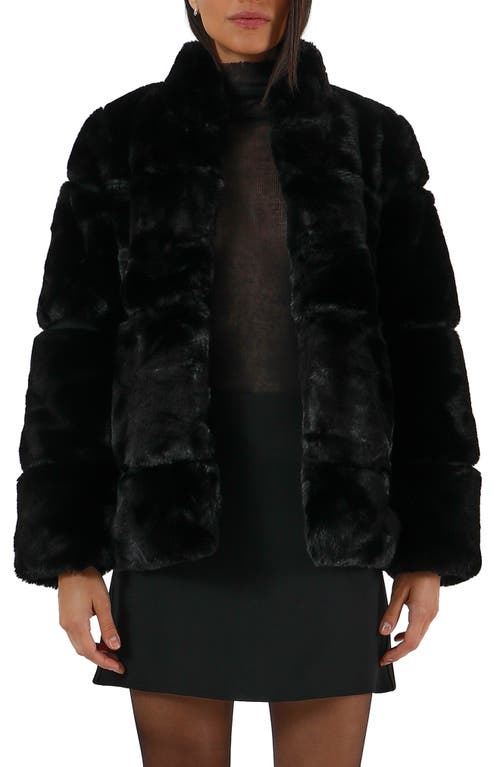 Apparis Skylar Recycled Faux Fur Jacket in Noir