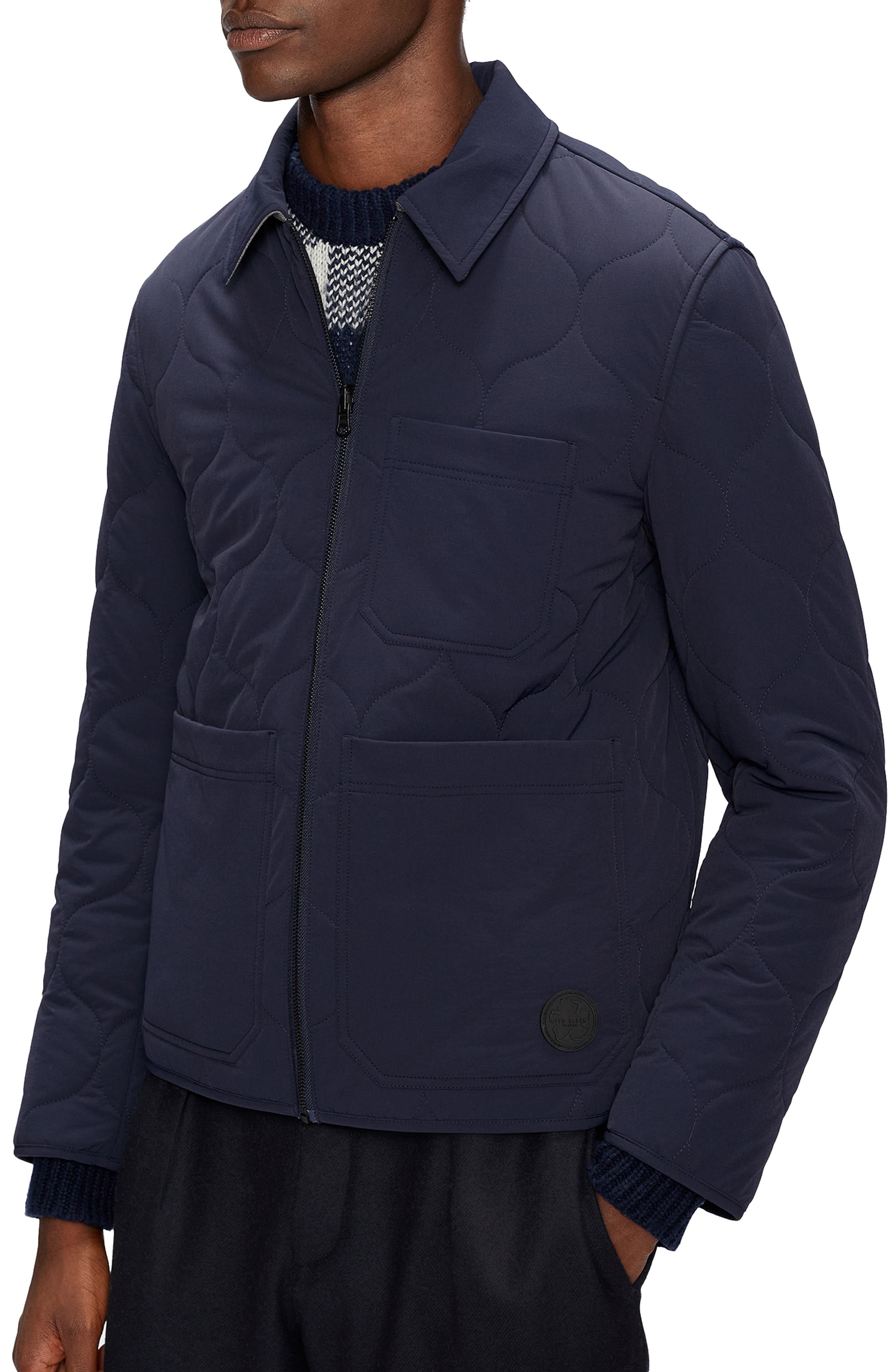 baker by ted baker navy padded jacket