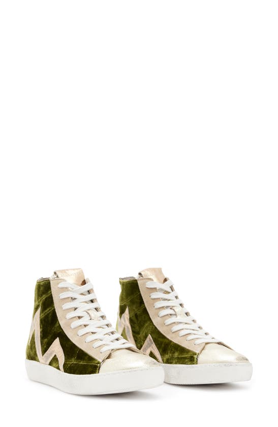 Allsaints Tundy Bolt High Top Sneaker In Green