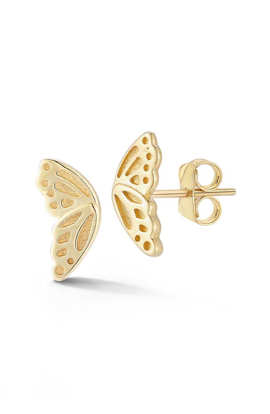 Ember Fine Jewelry Butterfly Wing Stud Earrings In 14k Gold