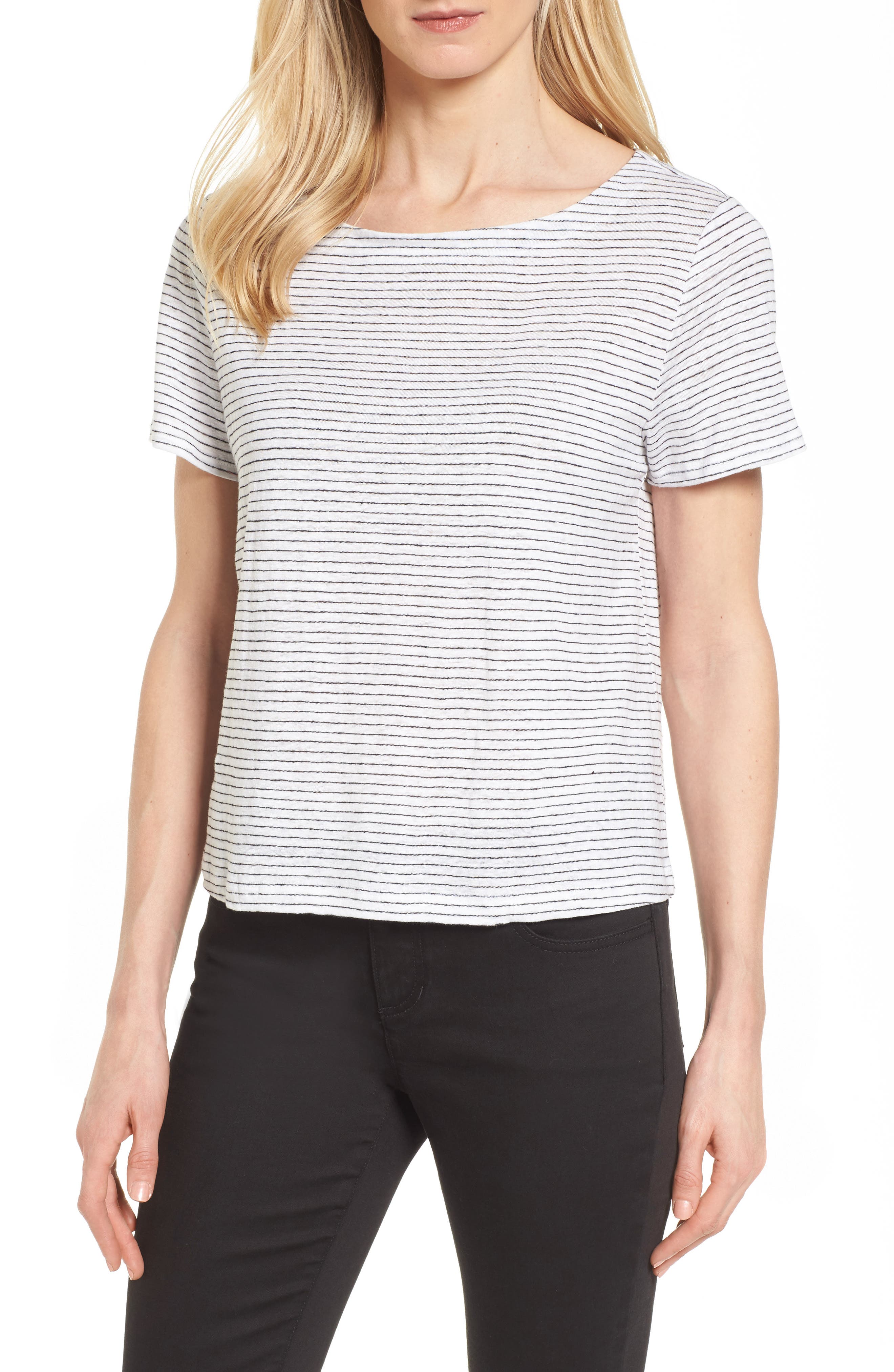 eileen fisher linen tee