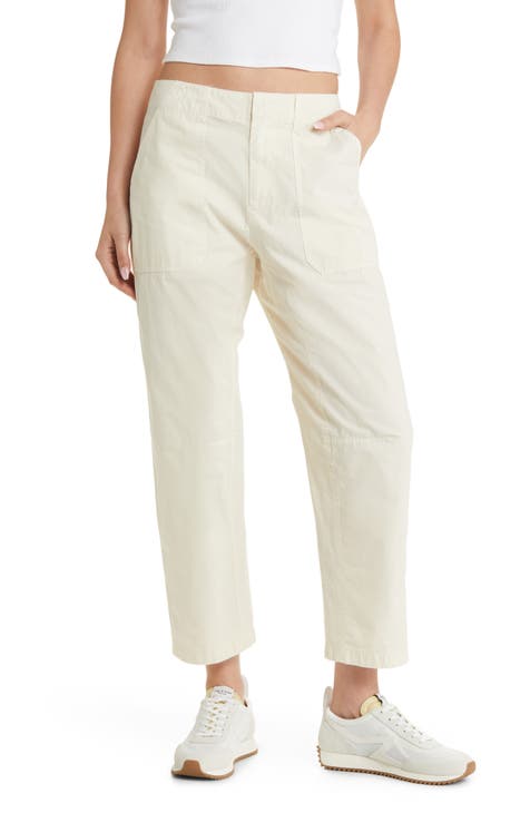 St. John Yellow Label Audrey Stretch Cotton Capri Pants Bright White Size 4  4, $395, Nordstrom