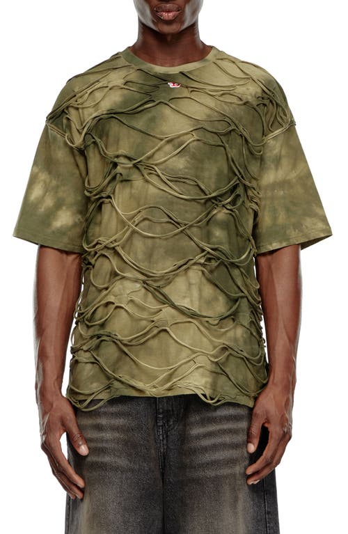 Diesel ® T-boxket Embellished T-shirt In Green