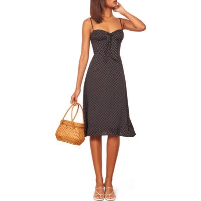 Reformation Addison Sleeveless Dress, Black
