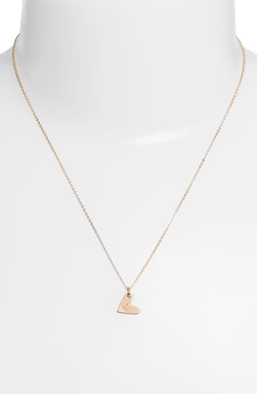 Nashelle 14k-gold Fill Initial Mini Heart Pendant Necklace In Gold/n