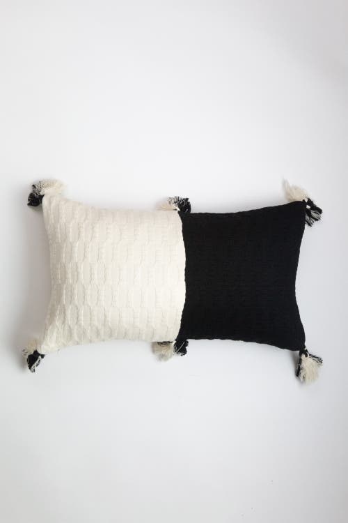 ARCHIVE NEW YORK ARCHIVE NEW YORK ANTIGUA COLORBLOCKED HANDWOVEN COTTON THROW PILLOW | 12X20
