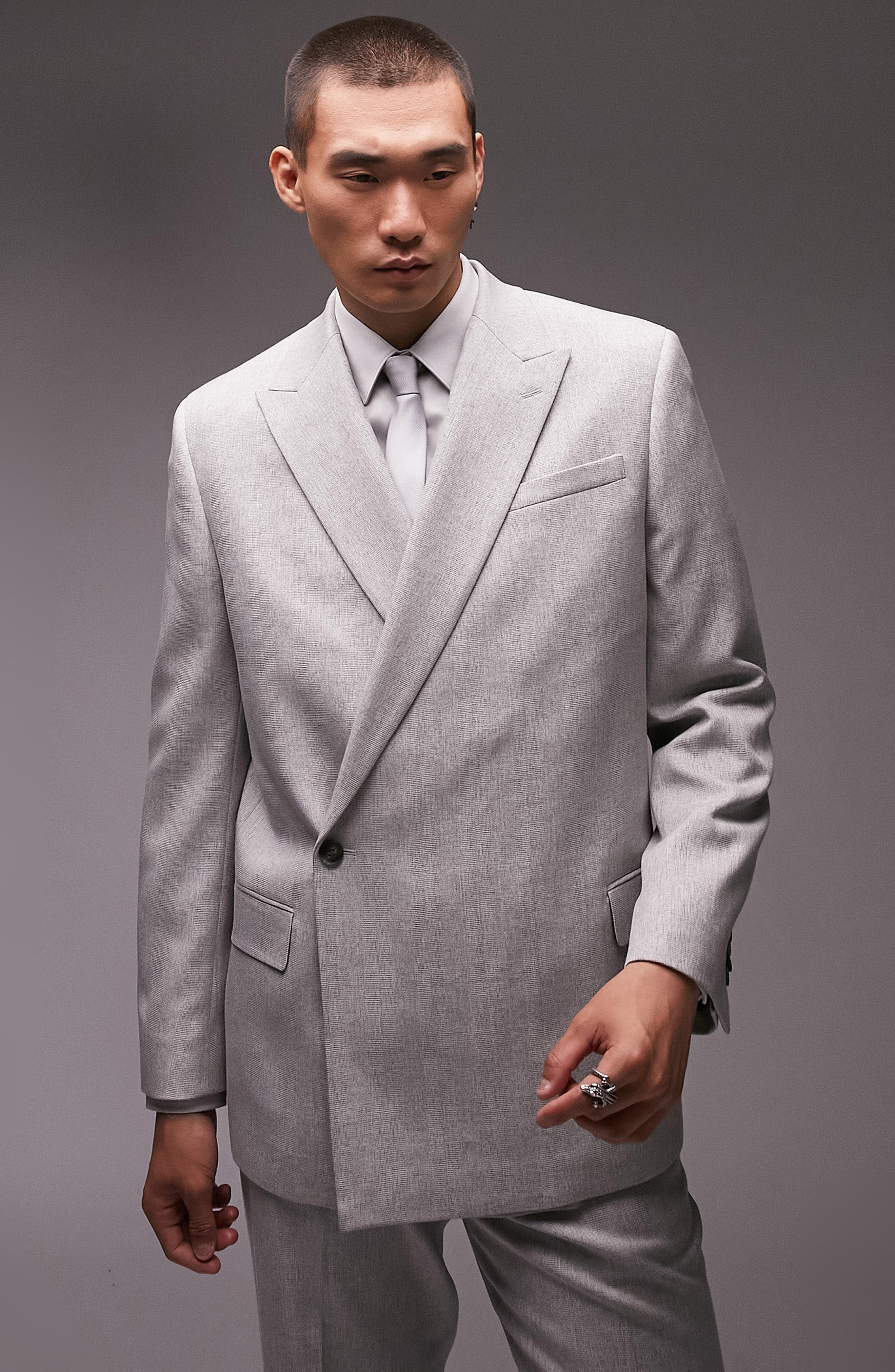 いつでもポイント10倍 TOPMAN トップマン メンズ アウター ジャケット・ブルゾン ブレザー One-Button Double  Breasted Blazer 通販
