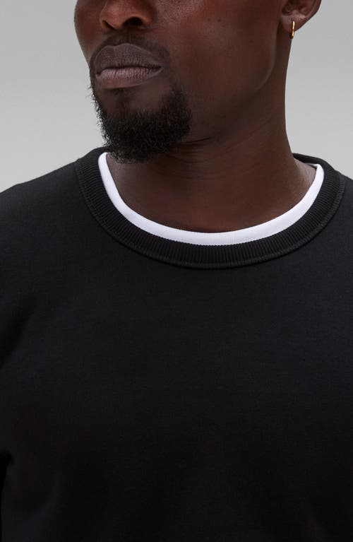 Reigning Champ Slim Fit Cotton French Terry Crewneck Sweatshirt In Black