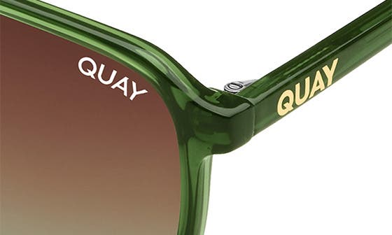 Quay Level Up 51mm Gradient Polarized Square Sunglasses Dark Monstera/ Smoke Polarized