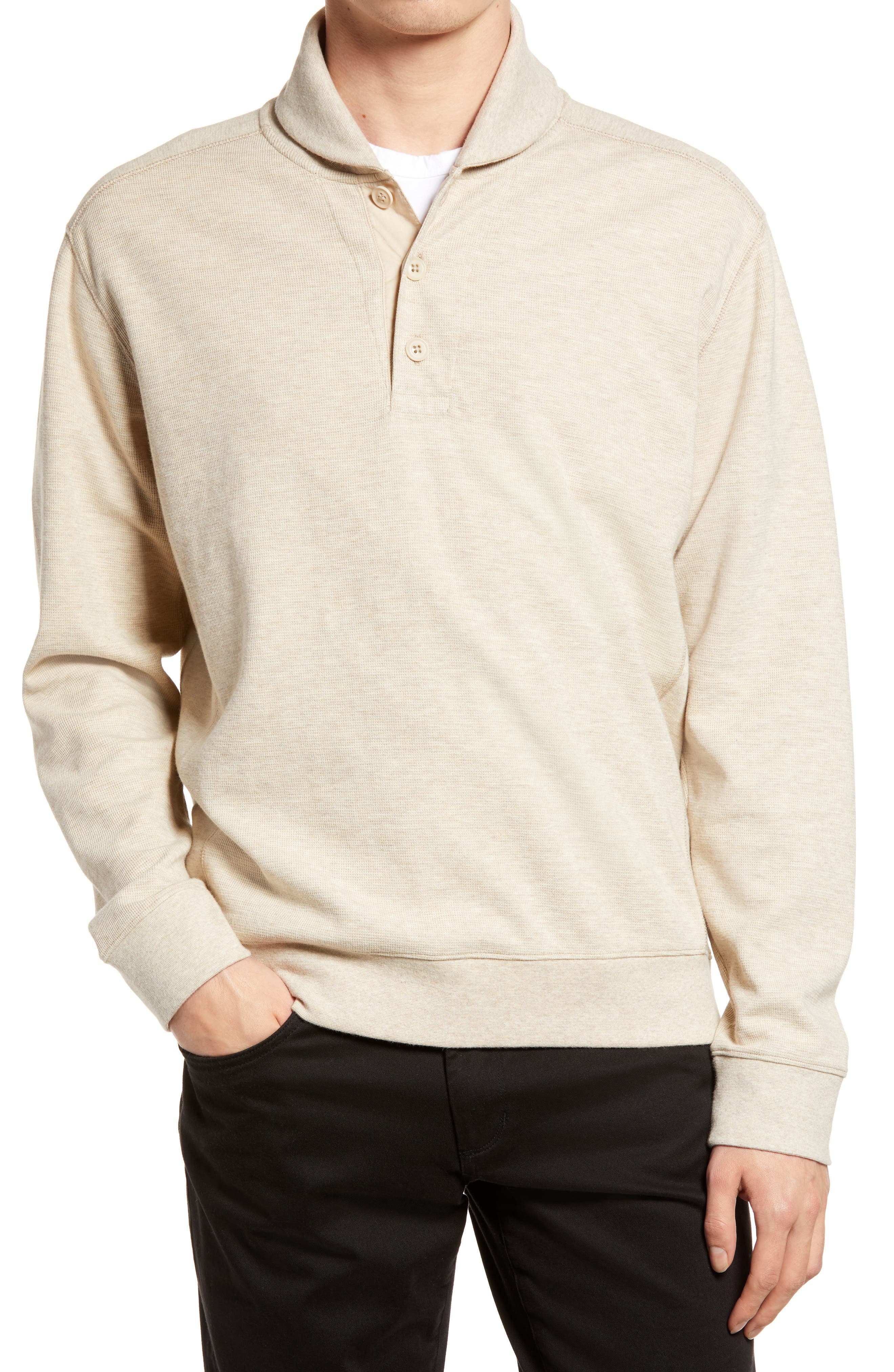 VINCE SHAWL COLLAR SLIM FIT PULLOVER,190820797829