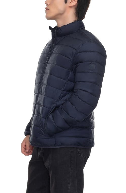 Rokka&rolla Lightweight Packable Puffer Jacket In Navy