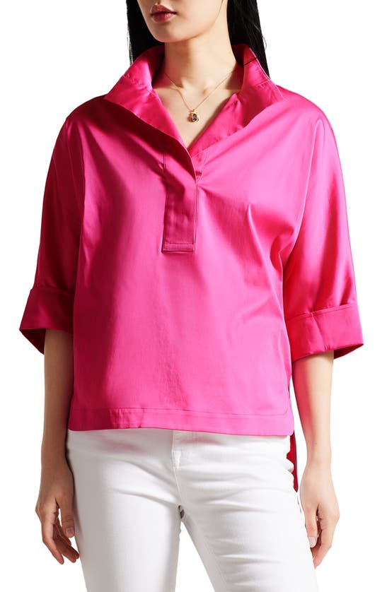 Ted Baker Avereye Batwing Popover Blouse In Pink
