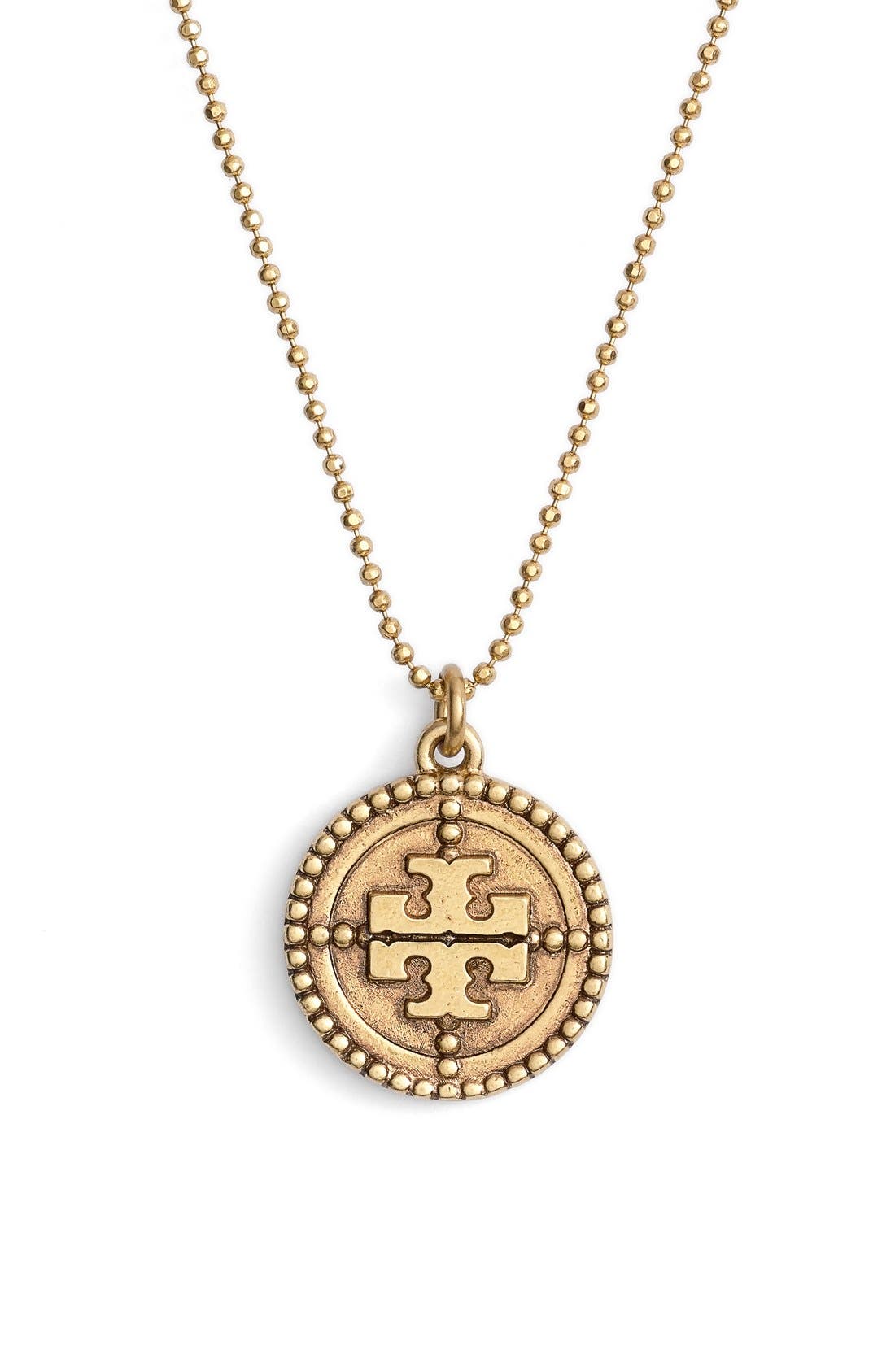 Tory Burch 'Coin Logo' Pendant Necklace Nordstrom