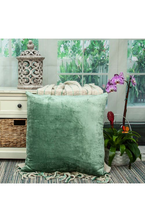 Parkland Collection Square Transitional Throw Pillow In Green