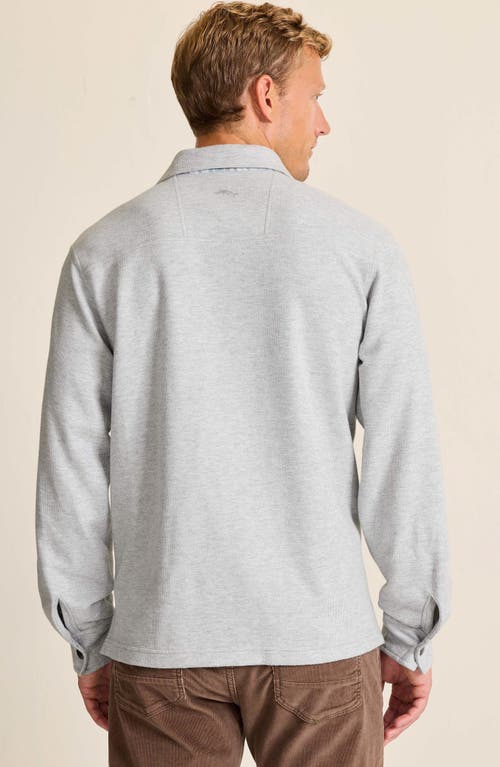 Shop Tommy Bahama Las Arias Long Sleeve Polo In Light Grey Heather