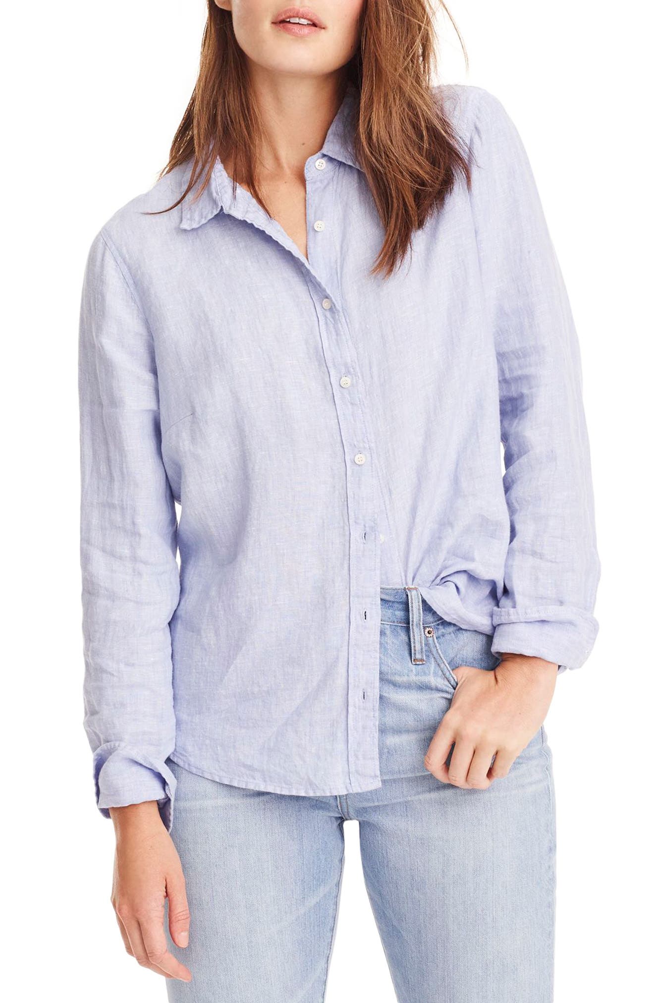 j crew slim linen shirt