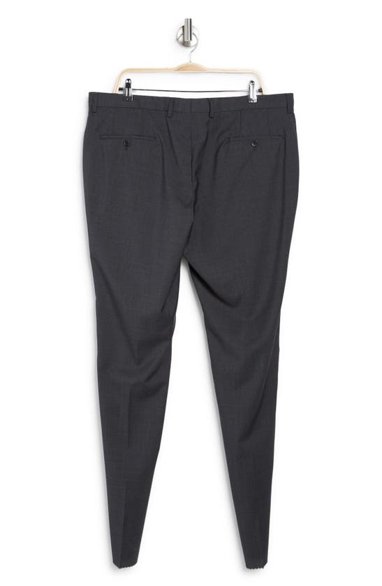 Hugo Boss Genesis Virgin Wool Trousers In Dark Grey
