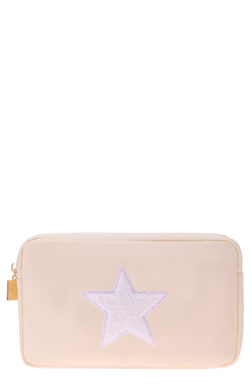 Medium Star Cosmetics Bag in Cream