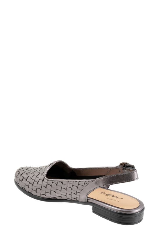 Trotters Lea Slingback Flat In Pewter