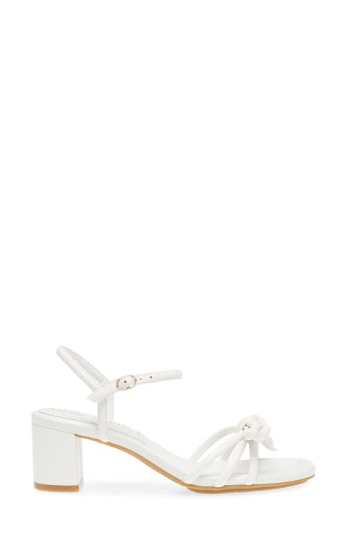 Anne Klein Keilly Womens Faux Leather Ankle Strap Block Heel In White