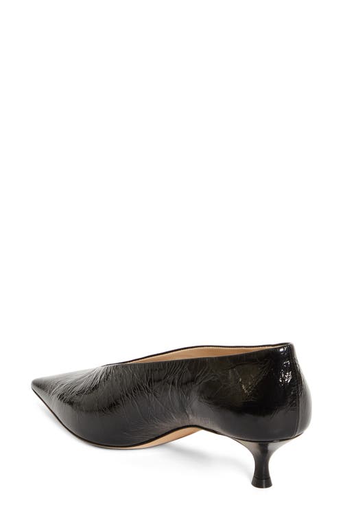 Le Monde Beryl Le Monde Béryl Pointed Toe Pumps With Crocodile Textured Finish In Black