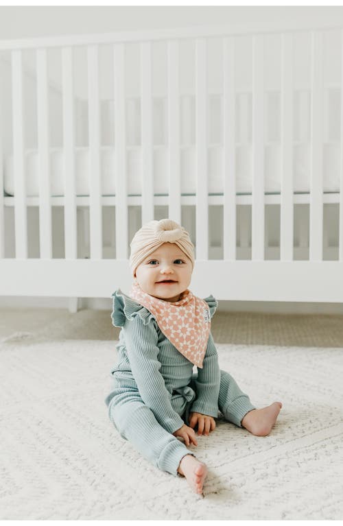 Copper Pearl Ferra Assorted 4-pack Cotton Bib Set In Orange