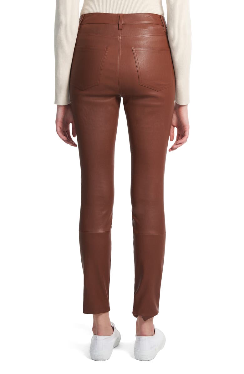 Theory Leather High Ankle Skinny Jeans | Nordstrom