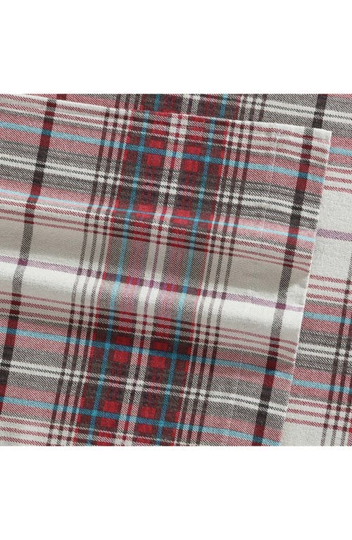 Eddie Bauer Montlake Plaid Cotton Flannel Sheet Set In Red