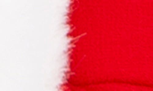 Baby Bling Luxe Faux Fur Pompom Headband In Cherry/white