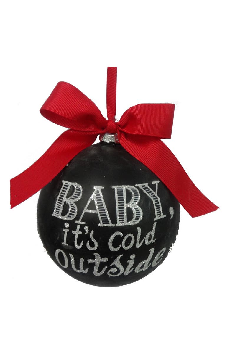 SAGE & CO . 'Cold' Chalkboard Ornament, Main, color, Black