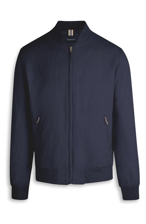 Bugatchi Men's Full-Zip Hooded Jacket Navy