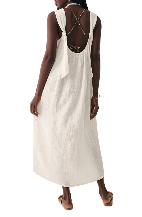 Shop Faherty Sintra Cove Dream Organic Cotton Gauze Midi Dress In White