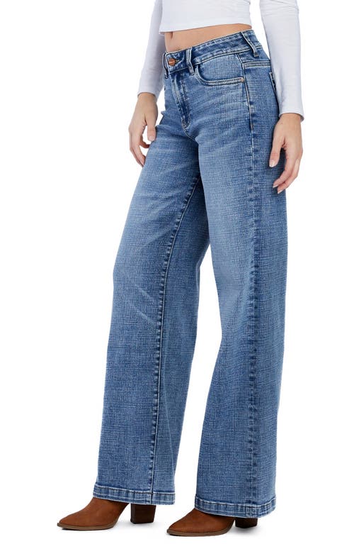 Hint Of Blu Mighty High Waist Wide Leg Jeans In Boundless Blue