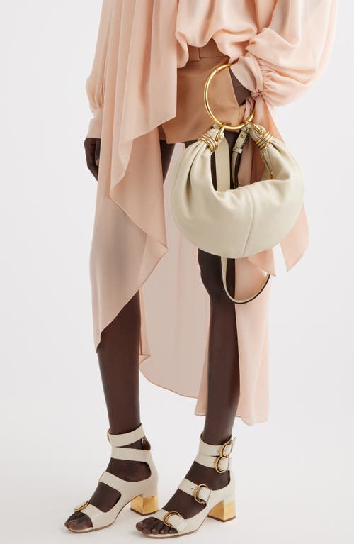 Chloé Small Bracelet Hobo Bag In Beige