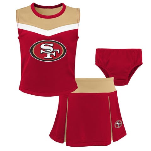 Girls Toddler Scarlet/Gold San Francisco 49ers Heart To Heart Jersey Tunic  Dress