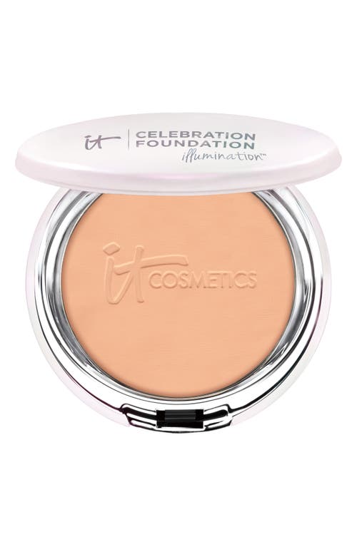 IT Cosmetics Celebration Foundation Illumination Full Coverage Anti-Aging Hydrating Powder Foundation in Tan (W)