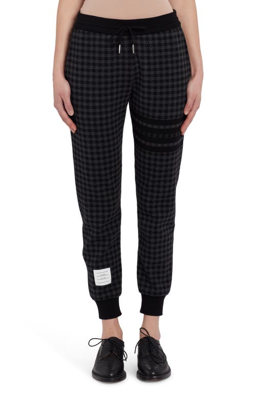Thom Browne Engineered 4-Bar Cotton Joggers in Black 001
