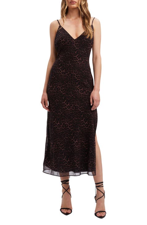 Spotted Leopard Print Plunge Mini Dress – Body by LaRen