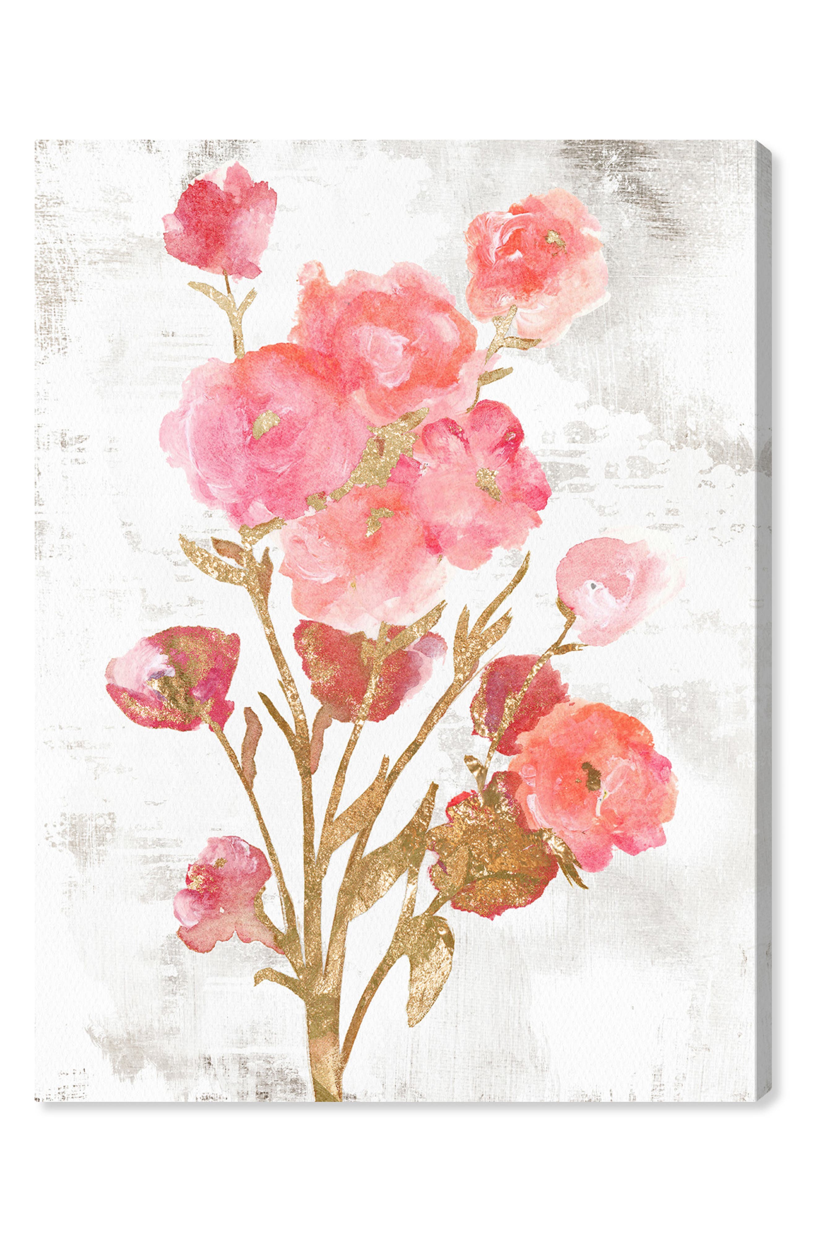 Oliver Gal Coral Ranunculus Buds Canvas Wall Art Nordstrom