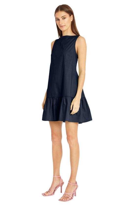 Shop Donna Morgan For Maggy Solid Sleeveless Dress In Navy Blazer