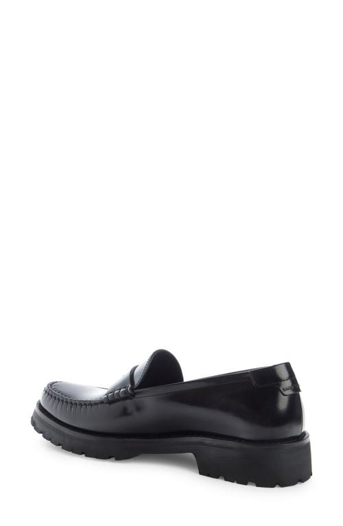 Saint Laurent Le Loafer Monogram Penny Loafer In Nero/nero