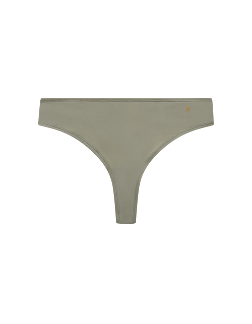 Shop Nudea The Stretch Dipped Thong In Sage Green