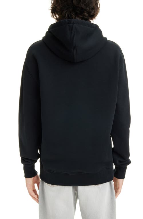 Shop Ami Alexandre Mattiussi Ami Paris Ami De Coeur Embroidered Cotton Knit Hoodie In Black/001