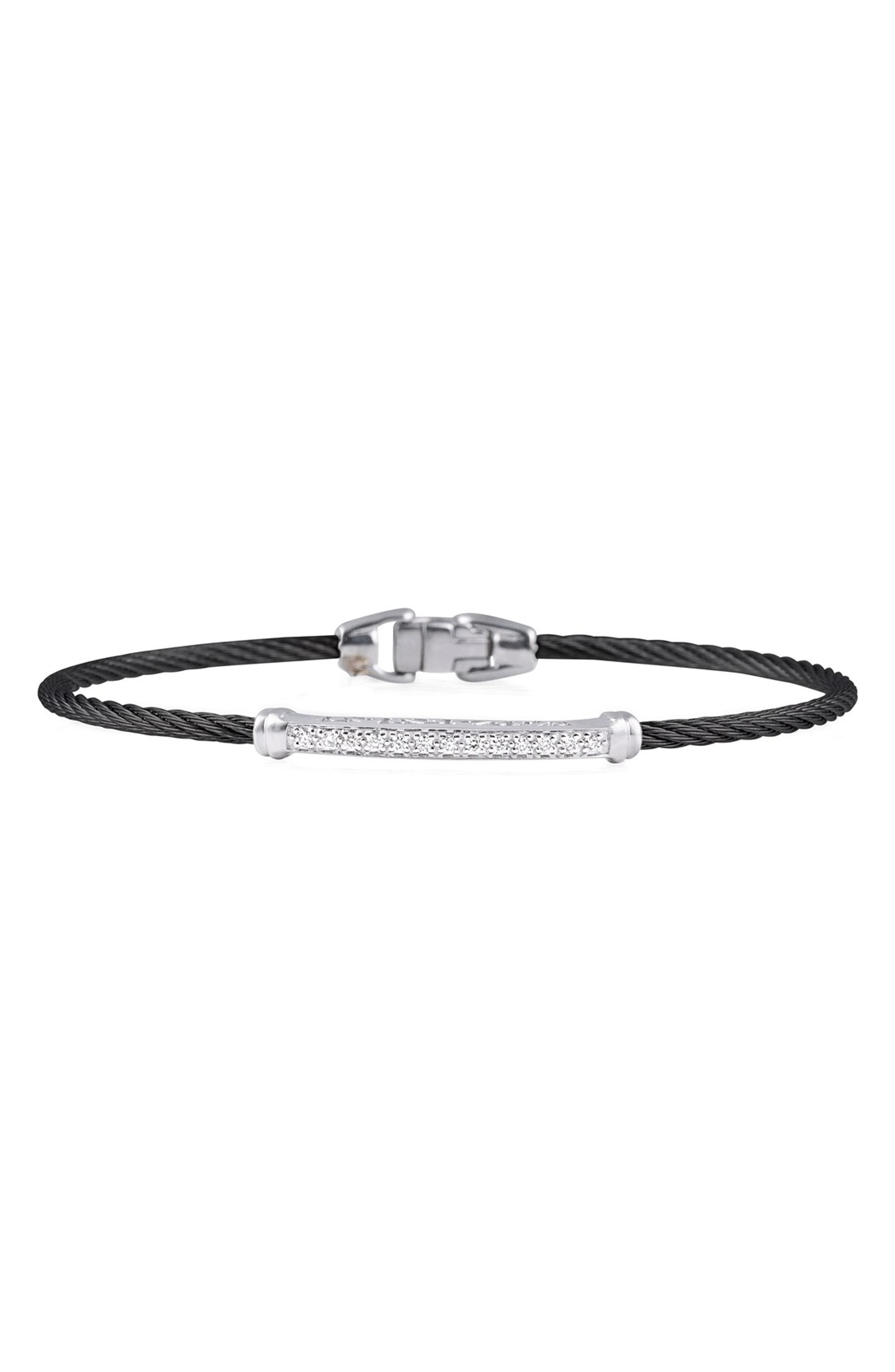 ALOR® Single Cable Diamond Bar Bracelet | Nordstrom