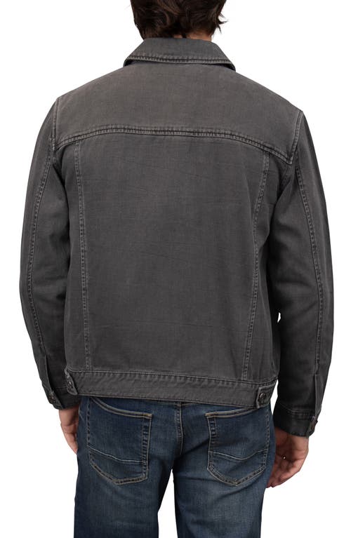 Shop Bagatelle Garment Washed Twill Trucker Jacket In Washed Charcoal